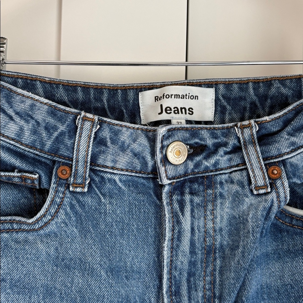 Reformation Liza Ultra High Rise Denim Jeans - Picture 9 of 11